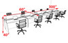 10 Person Modern Divider Office Workstation Desk Set, #OT-SUL-FP72